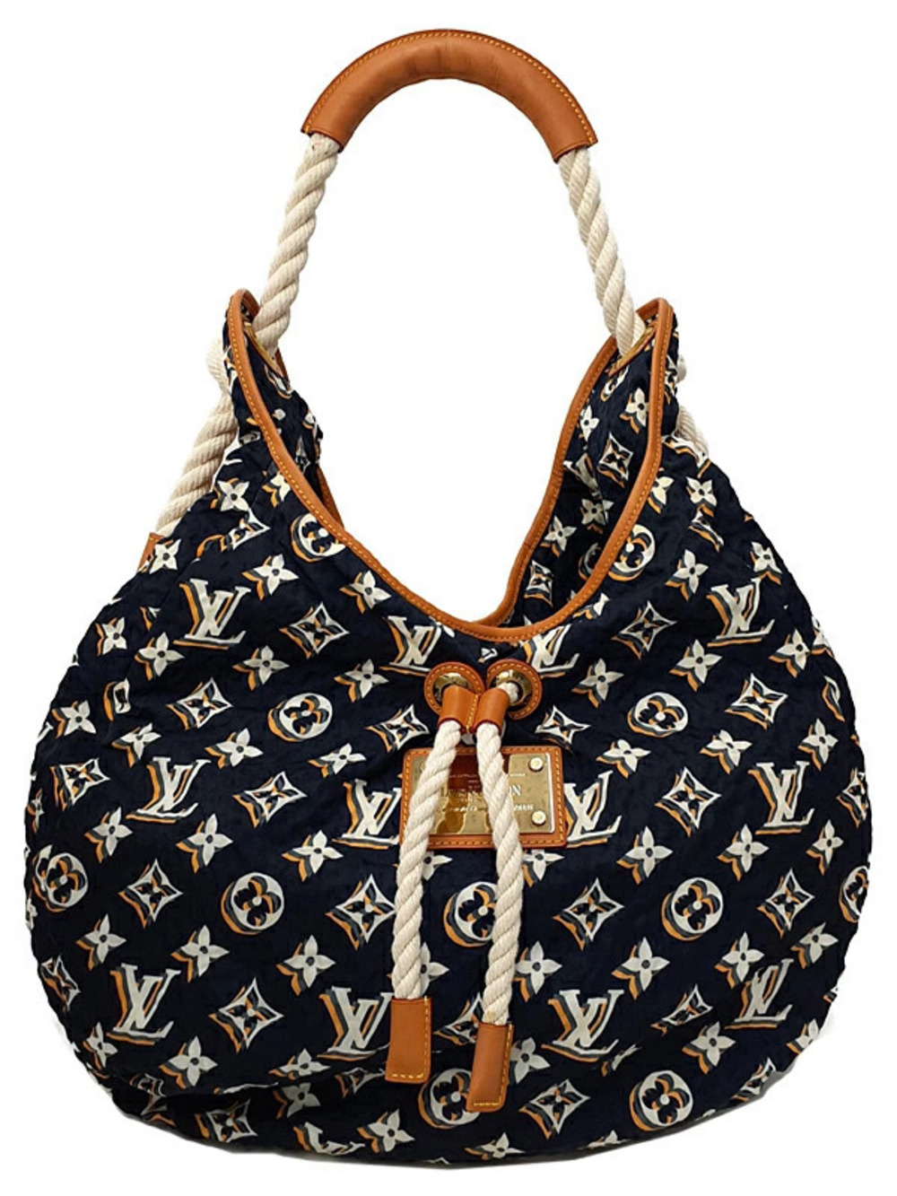 Louis Vuitton Monogram Bulles hobo bag navy blue